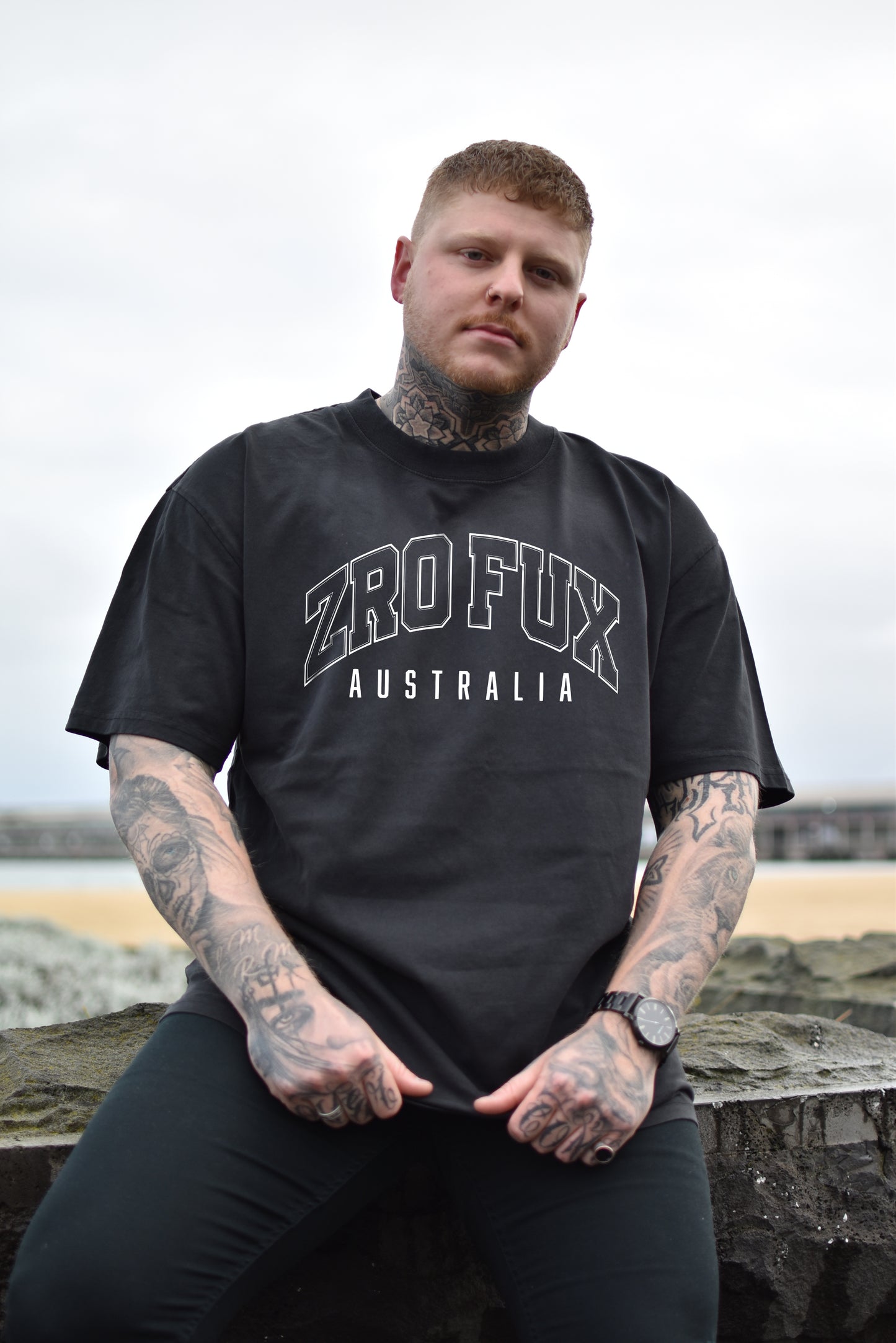 Men's Oversize Elite Heavy Tee - Faded Black