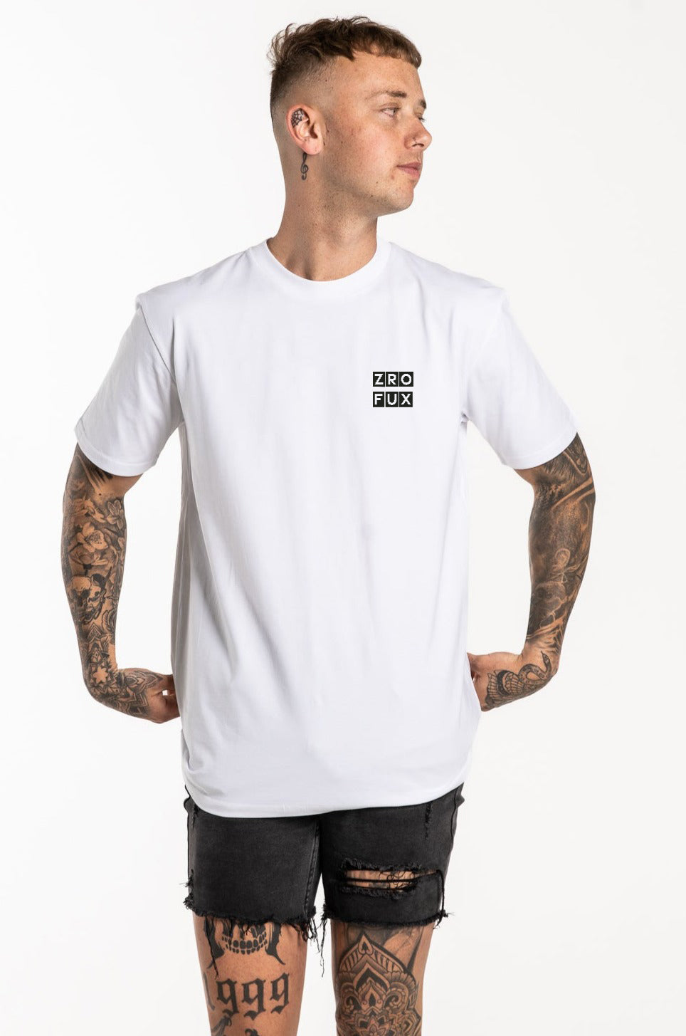 Men's Block Tee - White